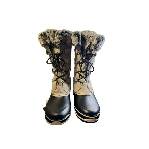 Khombu Emily Suede Leather Winter warm Snow Boots GRAY Tall women’s 10 EUC - Picture 3 of 7